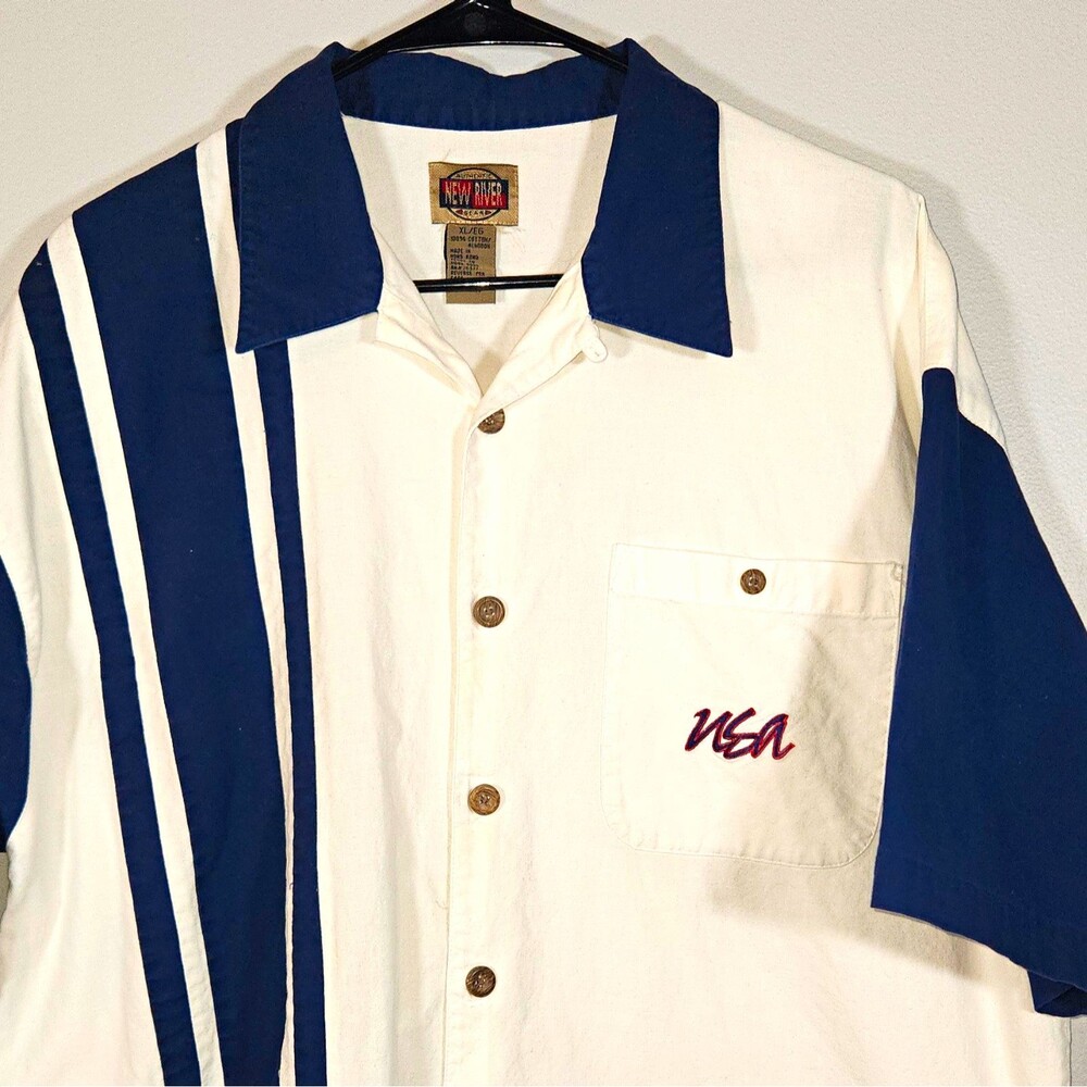 Vintage Camp/Bowling USA Embroidered S/S Shirt XL